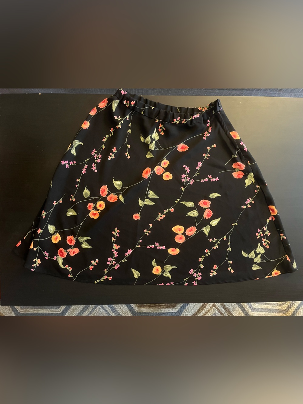 AGB Black Floral Skirt